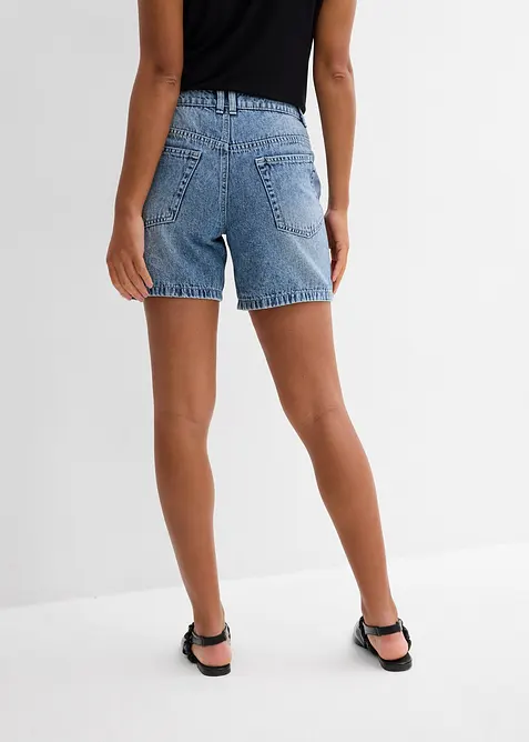 Bermuda en jean taille mi-haute, peu extensible, bonprix