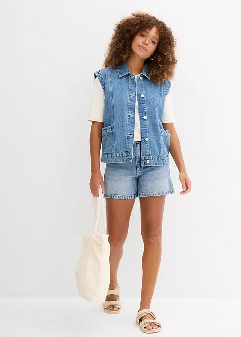 Jeans-Shorts High Waist, Low Stretch, bonprix