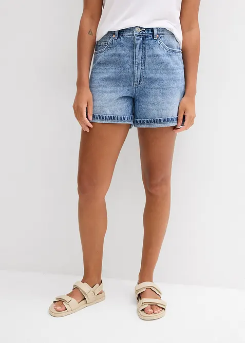 Jeans-Shorts High Waist, Low Stretch, bonprix