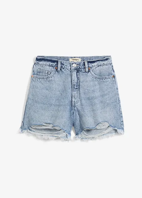 Short en jean taille haute, peu stretch, bonprix
