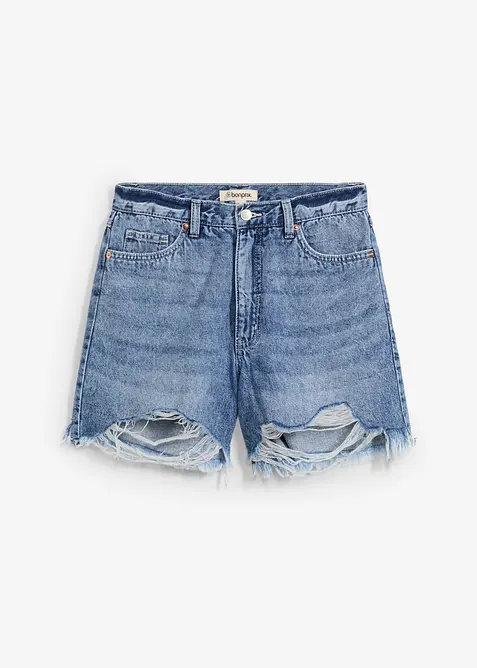 Short en jean taille haute, peu stretch, bonprix