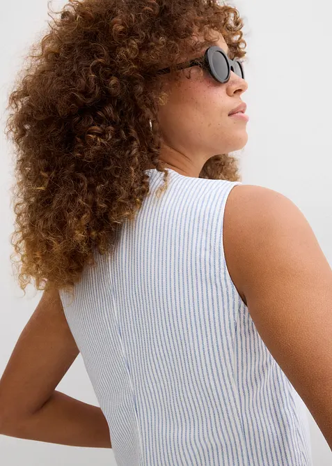 Jeansweste, gestreift, bonprix