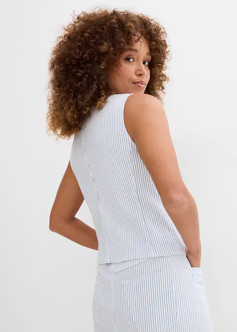 Jeansweste, gestreift, bonprix