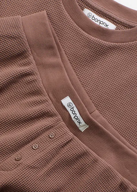 Oversized Loungewear Shorty Hausanzug aus Waffeljersey, bonprix