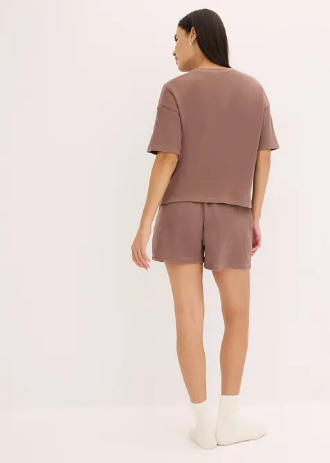 Oversized Loungewear Shorty Hausanzug aus Waffeljersey, bonprix