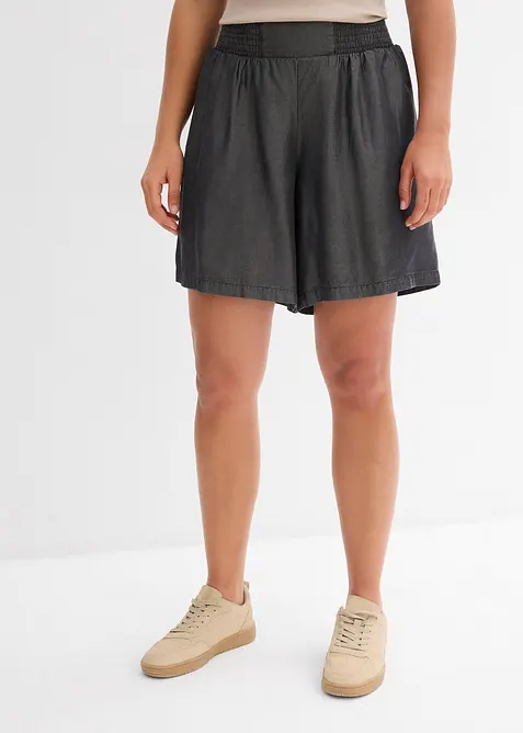Short &agrave; taille &eacute;lastiqu&eacute;e et smock&eacute;e, bonprix