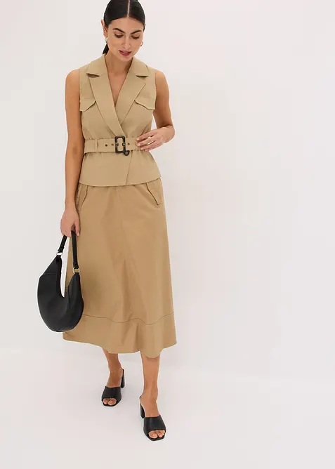 Gilet sans manches avec ceinture, bonprix