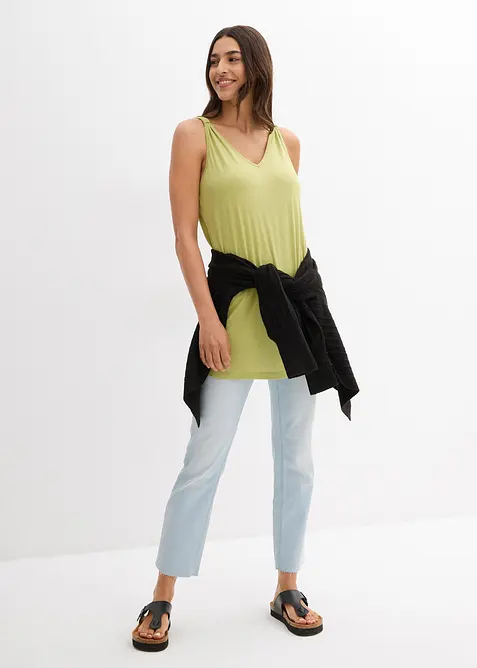 Long débardeur en viscose et lin, bonprix