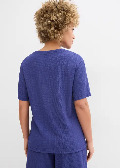 T-shirt en crêpe gaufré, bonprix