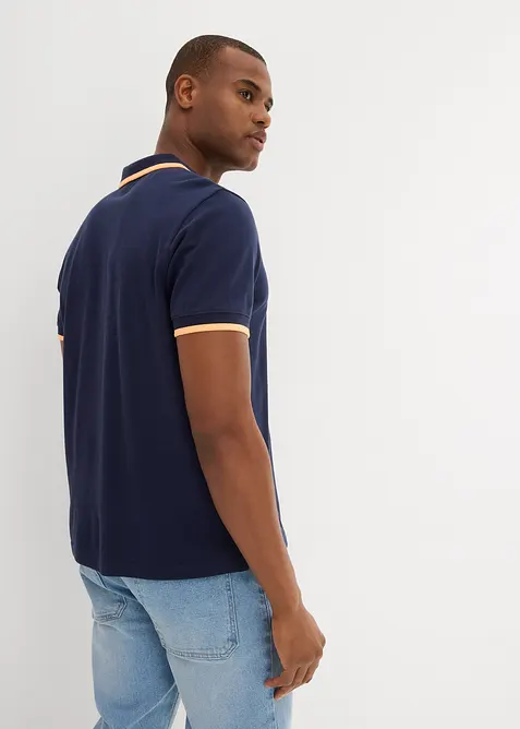 Lot de 2 polos en maille piquée, 100% coton, bonprix