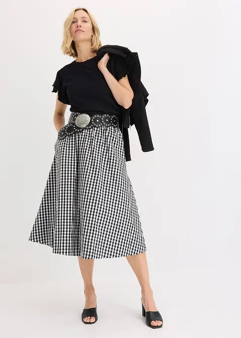 Midirock aus reiner Baumwolle, bonprix