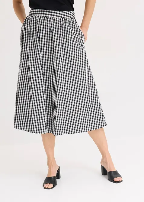 Midirock aus reiner Baumwolle, bonprix