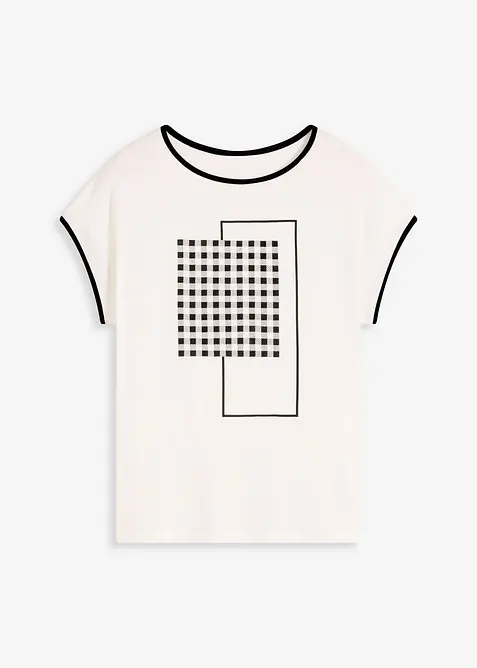 Shirt mit Kontrast Piping, bonprix