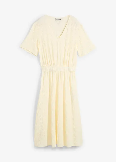 Robe midi en seersucker aérien, bonprix