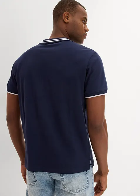 Polo col V en maille piqu&eacute;e, bonprix