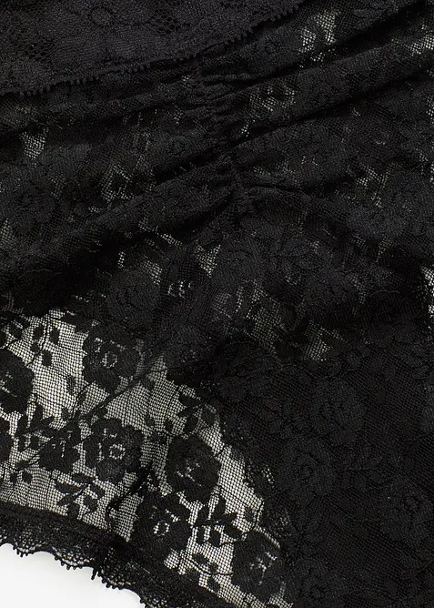 Highwaist Slip aus Spitze mit Raffung (4er Pack), bonprix