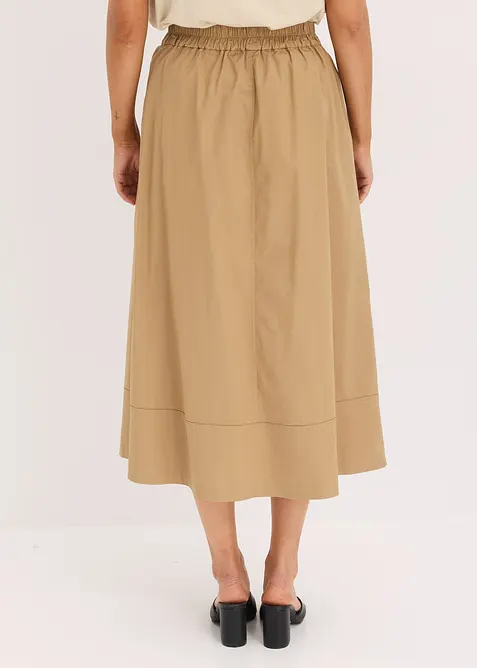 Midirock aus reiner Baumwolle, bonprix