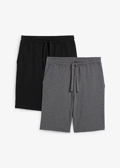 Lot de 2 bermudas en molleton, bonprix