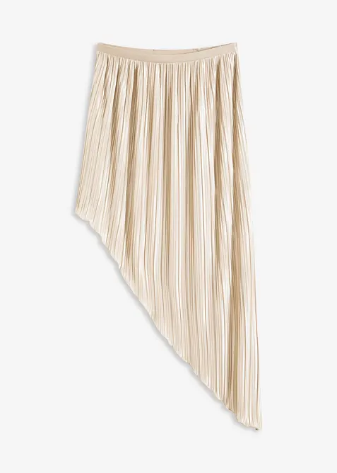 Plissée-Rock aus glänzendem Satin, bonprix