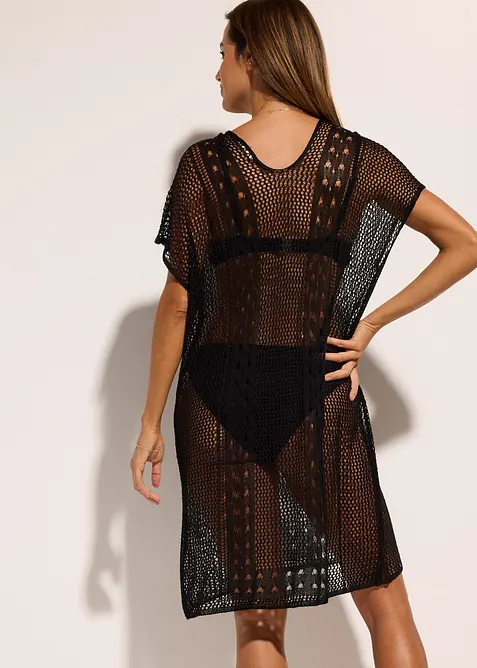 Robe de plage en viscose aspect crochet, bonprix