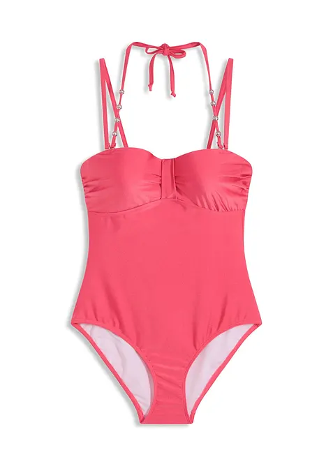 Maillot 1 pièce à armatures en matière brillante, bonprix