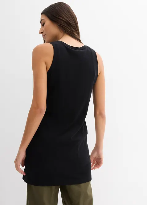 Lot de 2 débardeurs longs 100% coton, bonprix