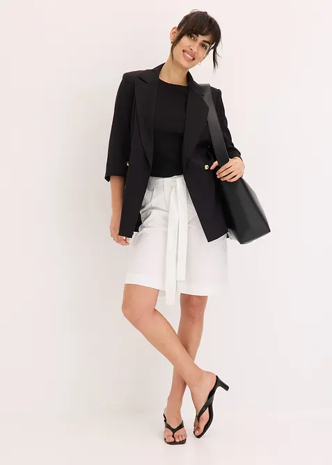 Twill-Shorts mit Bindeg&uuml;rtel, bonprix