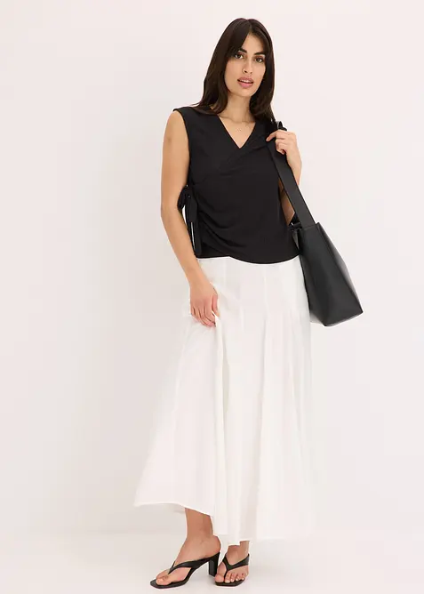 Haut esprit cache-c&oelig;ur en jersey cr&ecirc;pe, bonprix