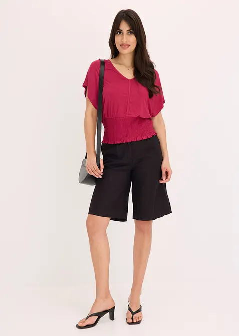 T-shirt à base smockée, bonprix