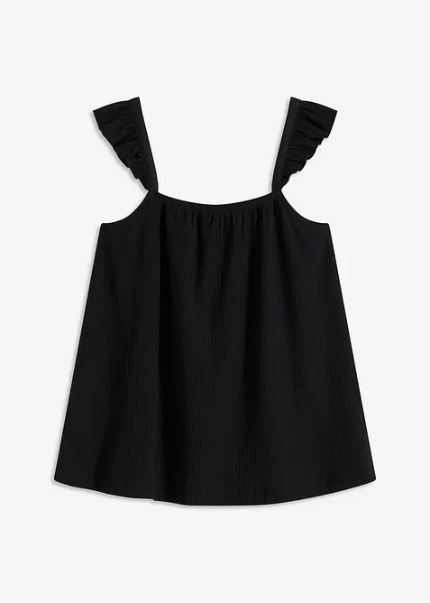 Jerseycrepe-Top mit Volant-Tr&auml;ger, bonprix