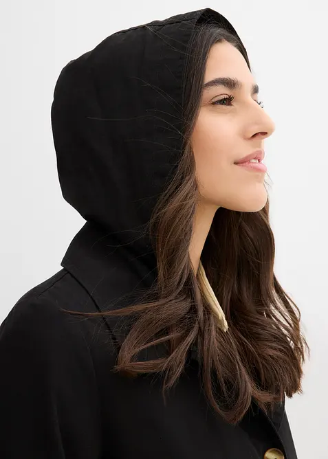 Trench-Mantel mit abnehmbarer Kapuze, bonprix