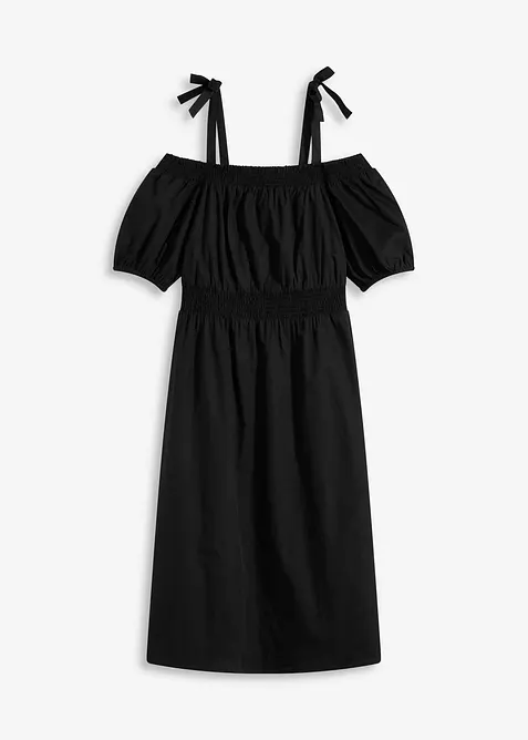 Off-Shoulder-Kleid aus reiner Bio-Baumwolle, bonprix