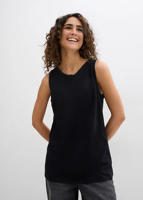 Top aus reiner Bio-Baumwolle (2er Pack), bonprix