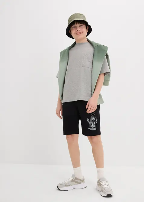 Jersey-Bermuda (2er Pack) mit Bio-Baumwolle, bonprix