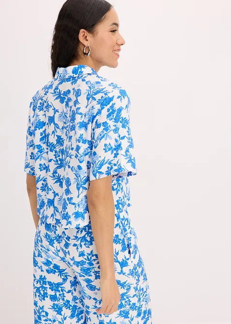 Chemisier manches courtes en viscose mélangée, bonprix