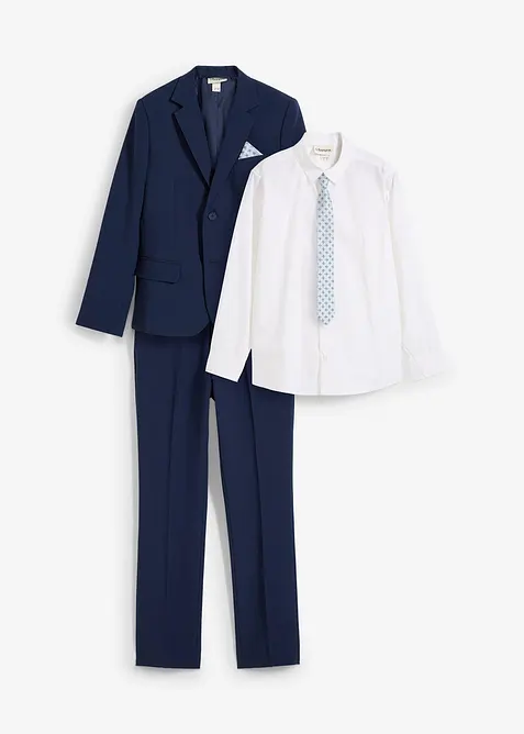 Anzug + Hemd + Krawatte (4-tlg. Set), bonprix
