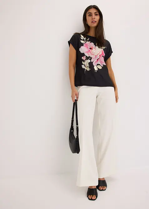 T-shirt &agrave; empi&egrave;cement tiss&eacute;, bonprix