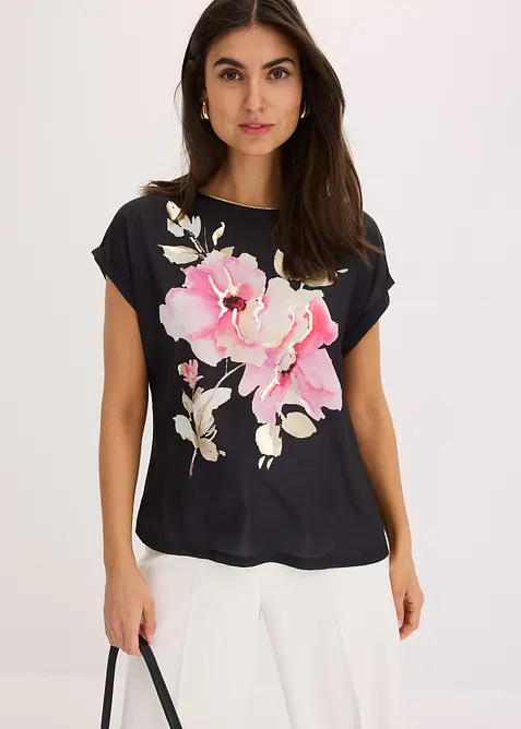 T-shirt &agrave; empi&egrave;cement tiss&eacute;, bonprix