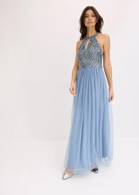 Robe longue brodée de sequins, bonprix