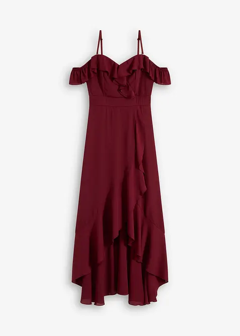 Robe encolure Bardot à volants, bonprix