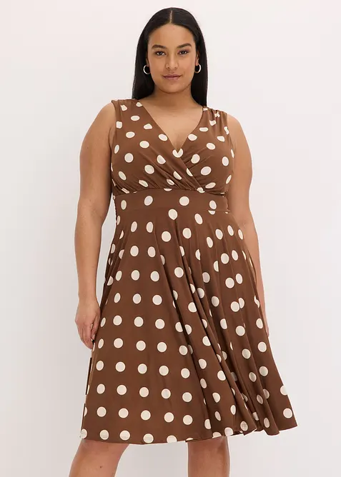 Robe en jersey &agrave; pois, bonprix