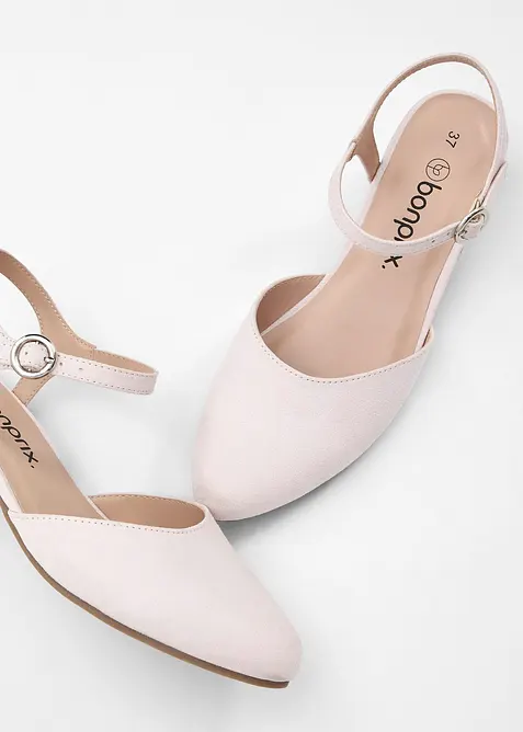 Escarpins slingback &agrave; talon bas, bonprix