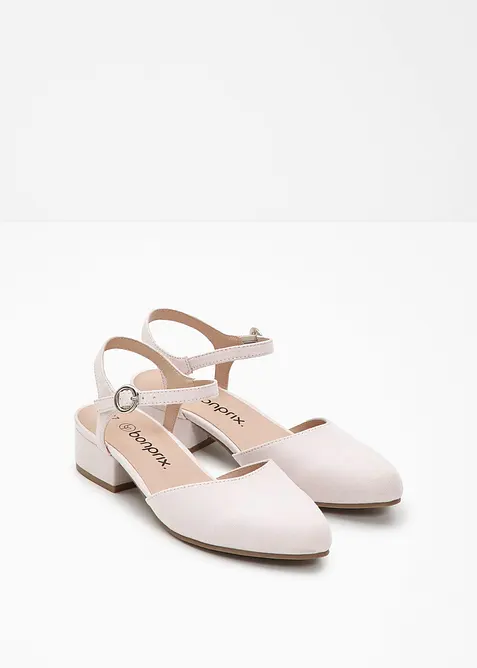 Escarpins slingback &agrave; talon bas, bonprix