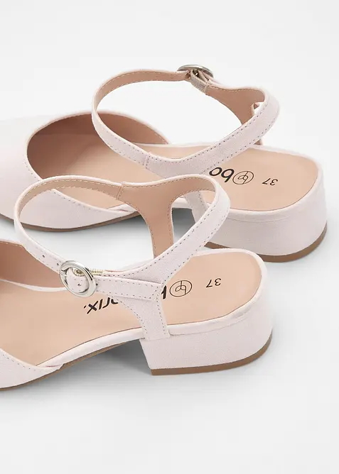 Escarpins slingback &agrave; talon bas, bonprix