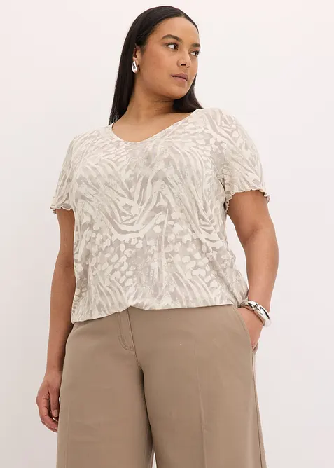 T-shirt &agrave; base &eacute;lastiqu&eacute;e, bonprix