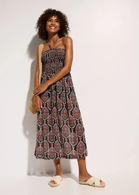 Robe de plage en crêpe, bonprix