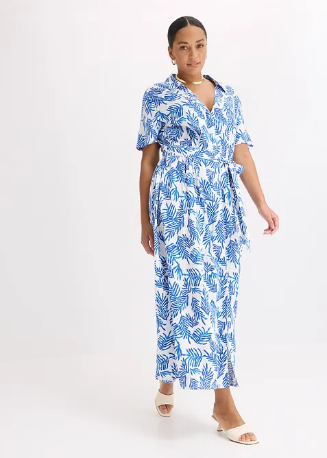 Robe longue et imprim&eacute;e en viscose fluide, bonprix