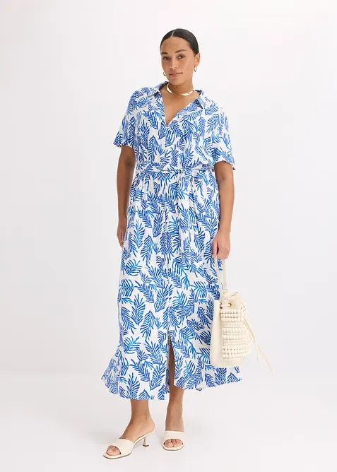 Robe longue et imprim&eacute;e en viscose fluide, bonprix