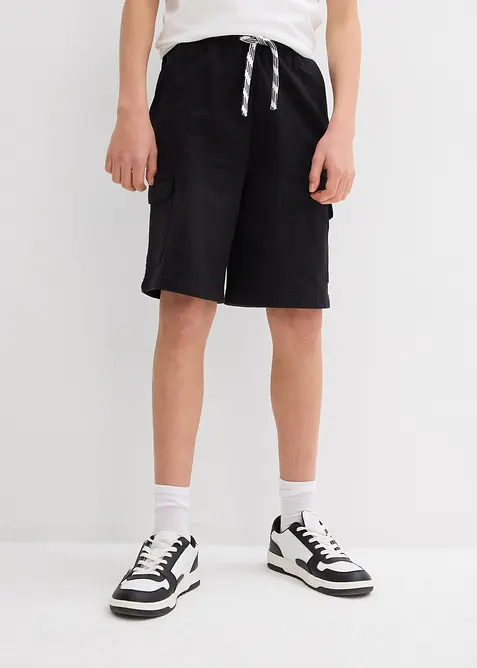 Bermuda en molleton 100% coton à poches cargo, bonprix