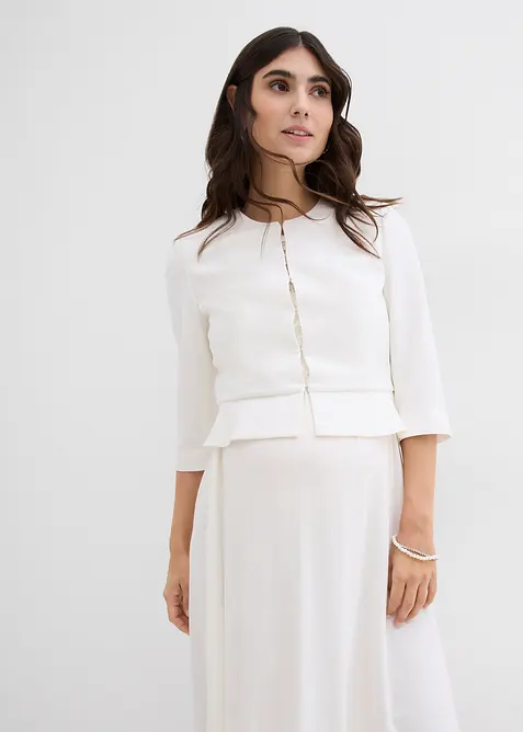 Blazer de grossesse court en satin, bonprix